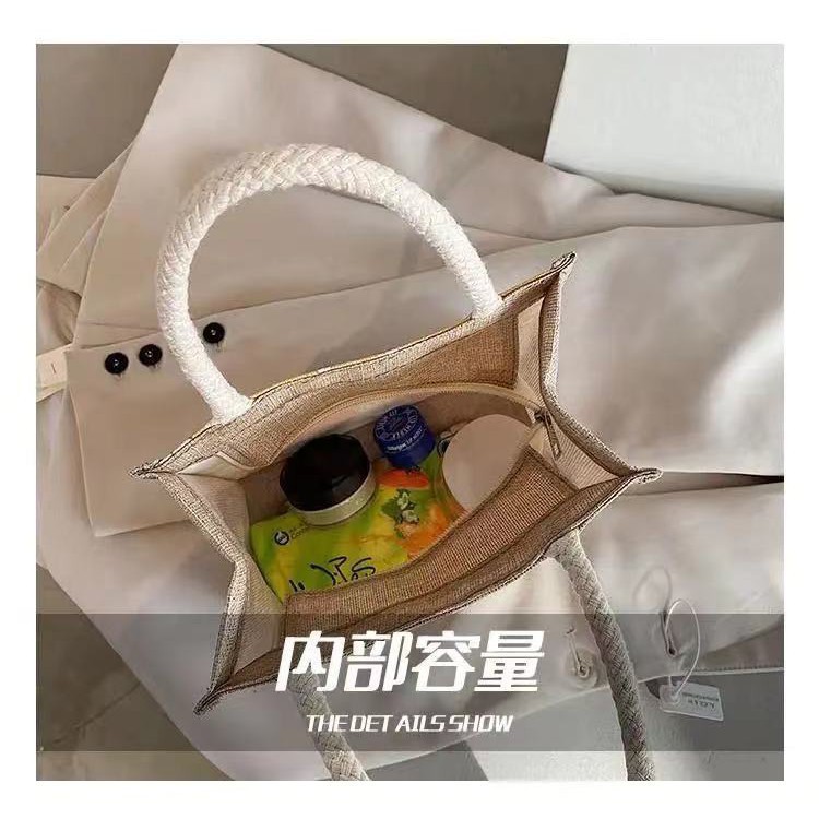 ON SALE Túi Xách Nữ Vải Bạt Thời Trang cặp Hàn Túi cói mini nhiều hình phong cách vintage Túi Tote 2021 | BigBuy360 - bigbuy360.vn