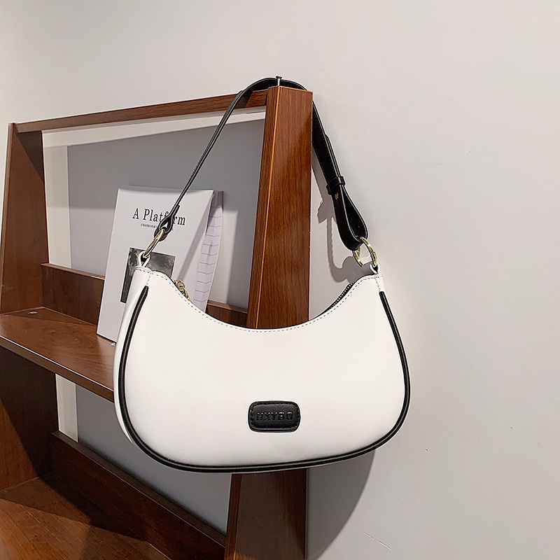 Túi đeo dưới cánh tay Một Bên Vai Màu Tương Phản Thời Trang Hàn Quốc Mới 2022