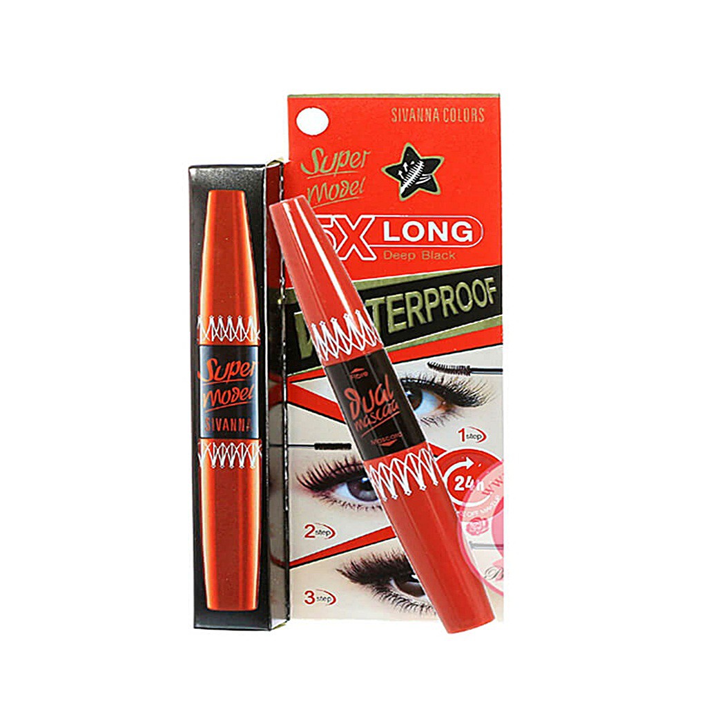 Mascara Super Model 5X Long Sivanna Colors HF893 2 Đầu