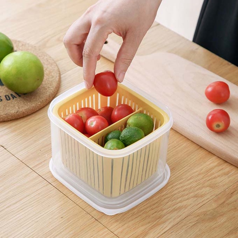 Hộp Bảo Quản Hành Tỏi Có Nắp Đậy Tiện Dụng Cho Tủ Lạnh