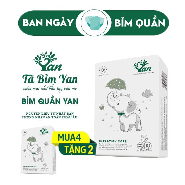 Bỉm quần Angel YAN ULTRATHIN CORE Size M13-L12-XL11-XXL10