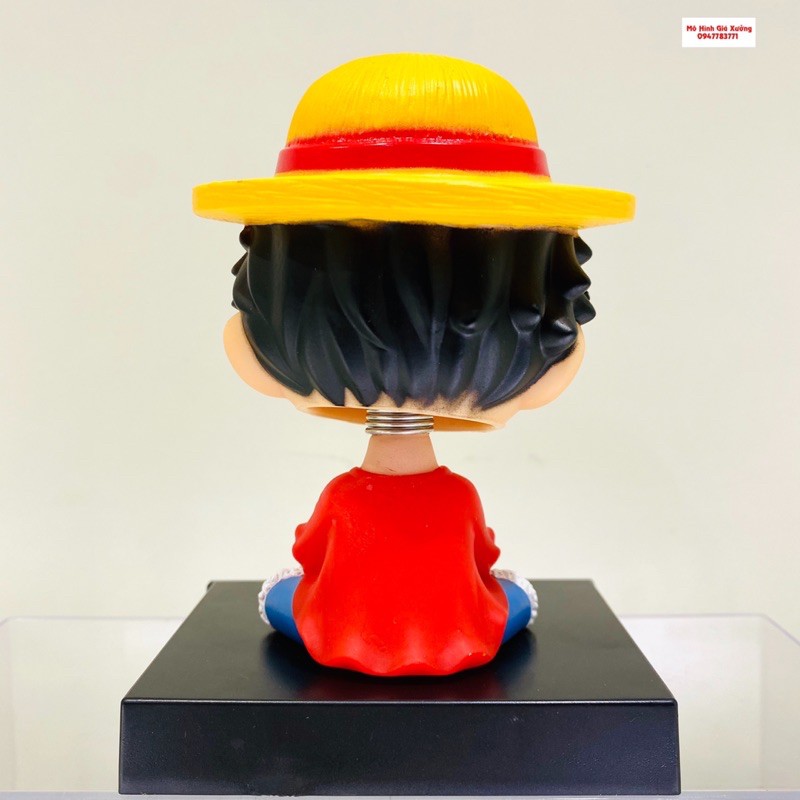 Mô Hình Monkey D. Luffy "Mũ Rơm" Lắc Đầu - Trang trí taplo ô tô - Trang trí bàn học bàn , bàn làm việc - Kê Điện Thoại