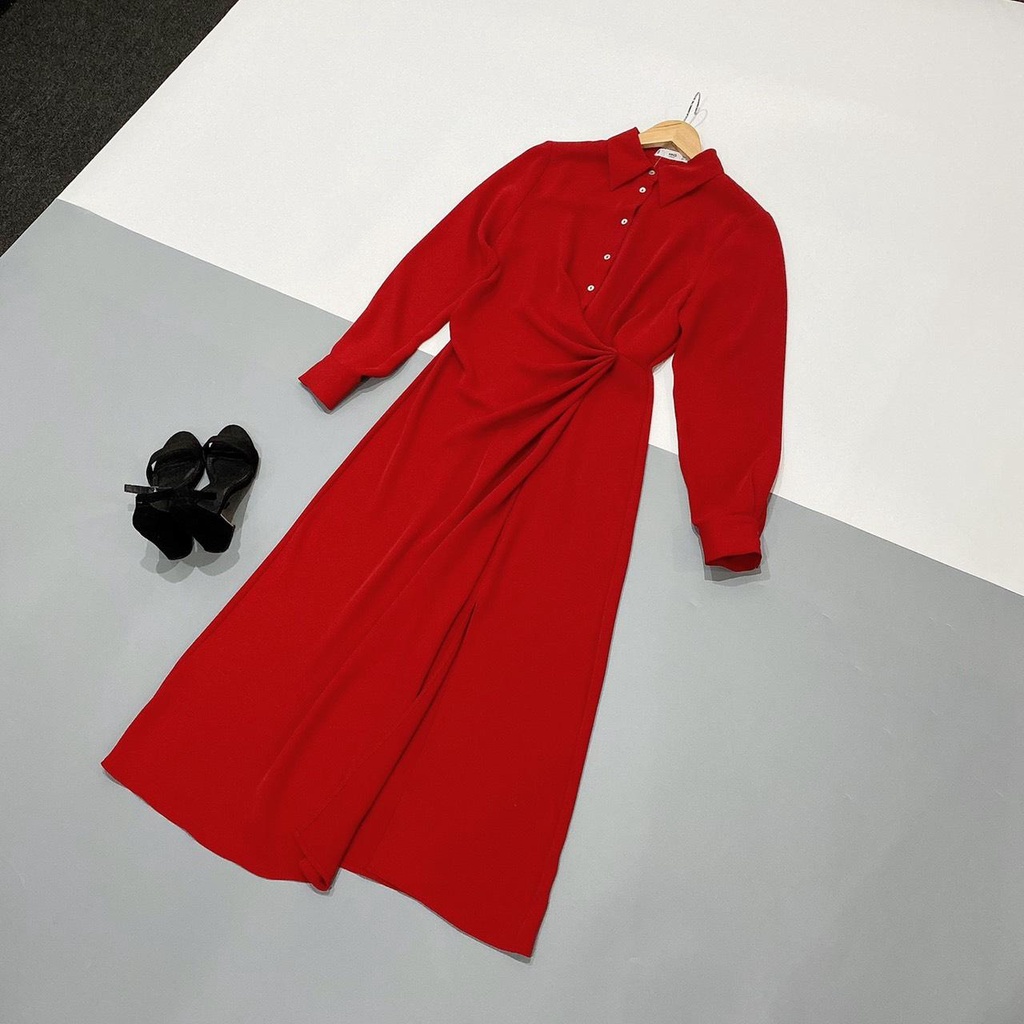 Đầm Đỏ Sơ Mi M.a.n.g.o