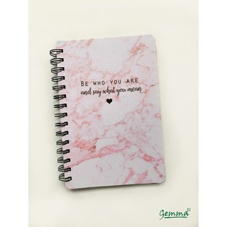 Sổ gáy xoắn A5 Gemma DELI - Vân đá hồng