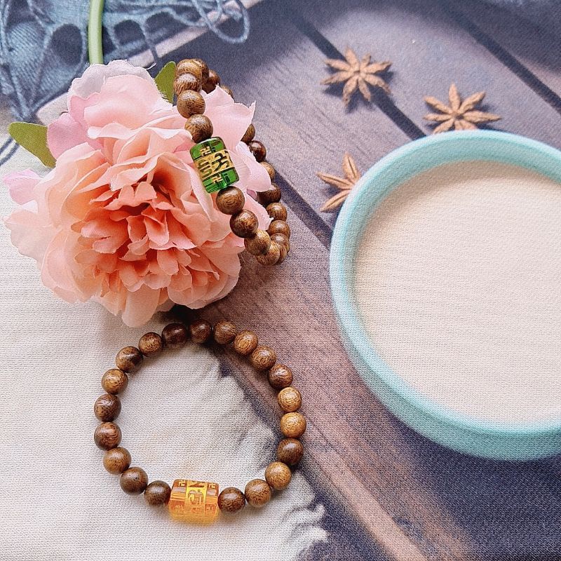 Vòng Tay Trầm Tốc 8ly Mix Chamr Lu Thống - N114