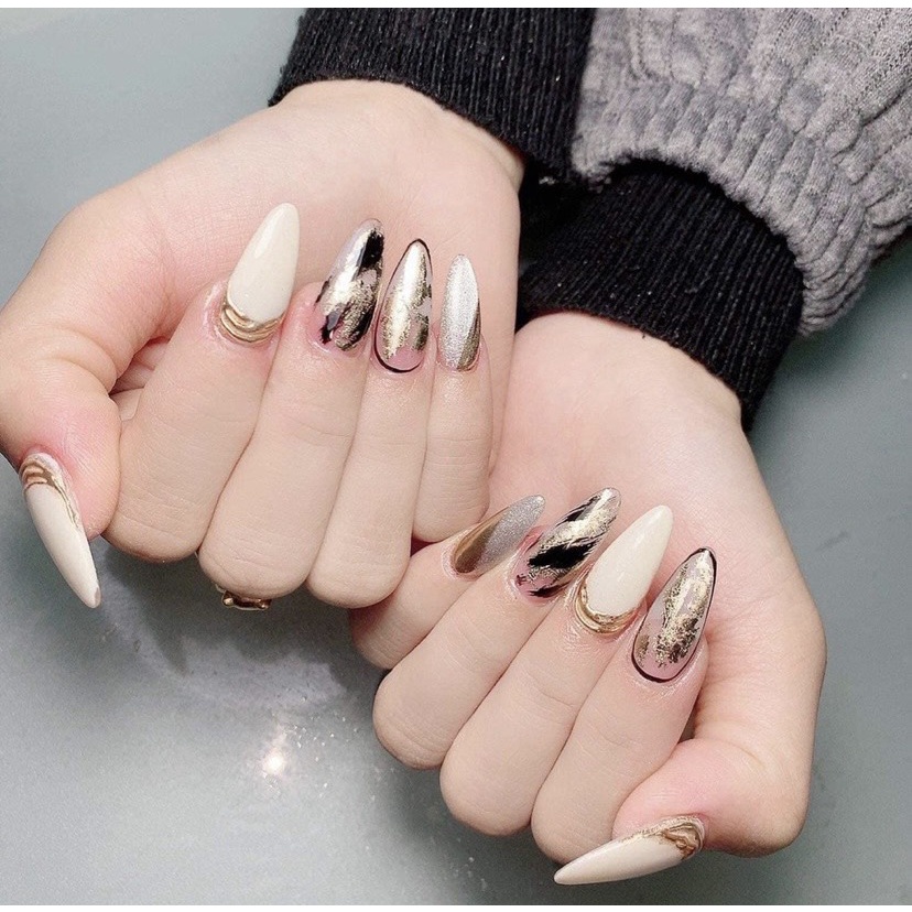 Sơn AS cao cấp sơn móng tay gel màu đen trắng trắng nước gạo thạch đen trắng sữa chua 15ml