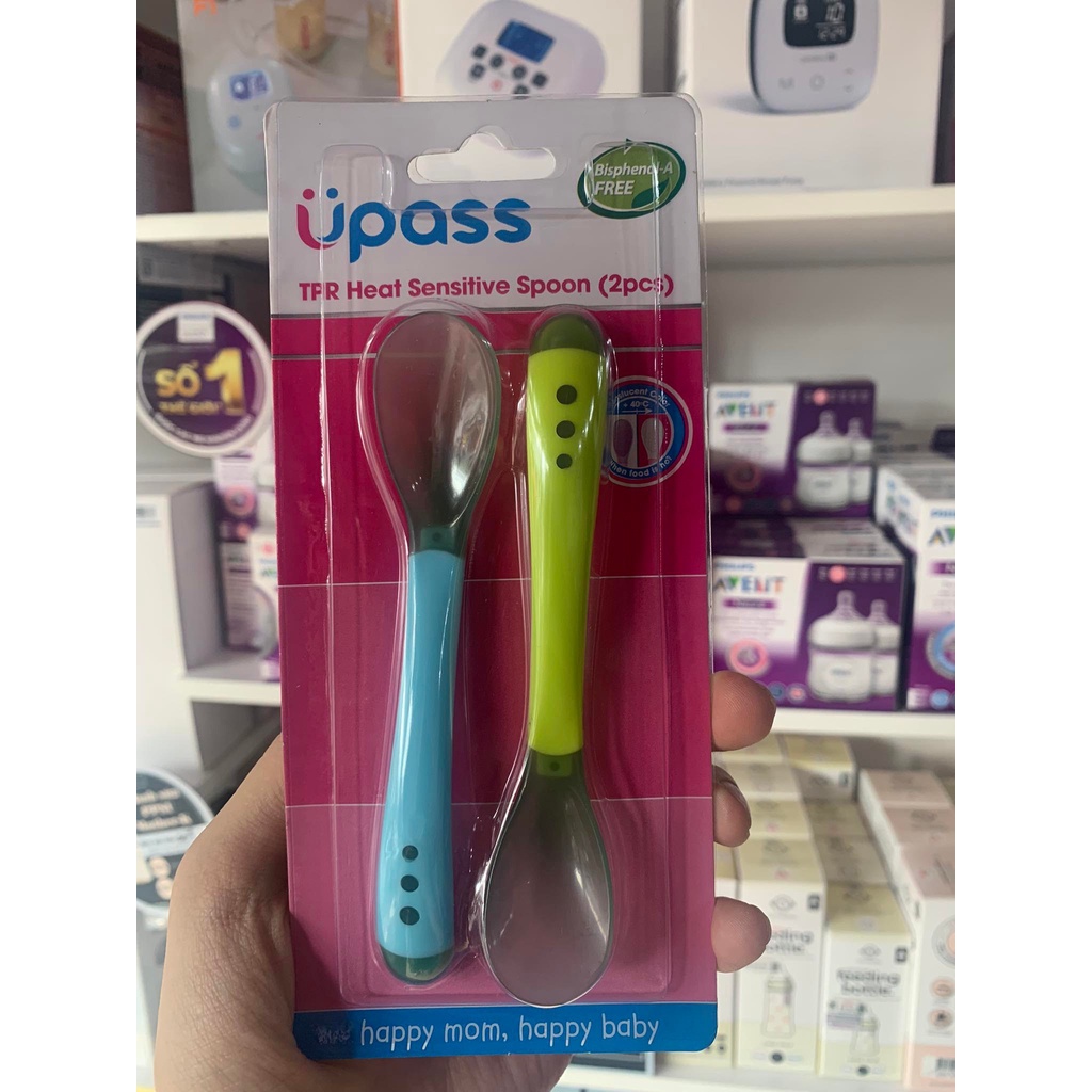 Set 2 Thìa Báo Nóng Upass Cho Bé Ăn Dặm