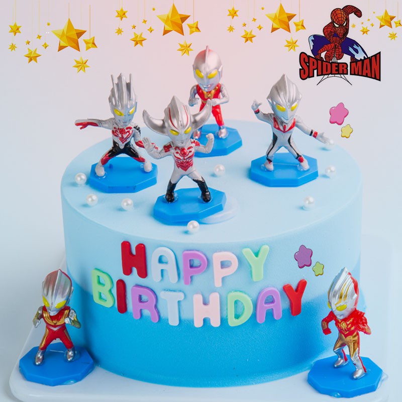 Set 6 Mô Hình Các Nhân Vật Hoạt Hình Trang Trí Bánh Kem