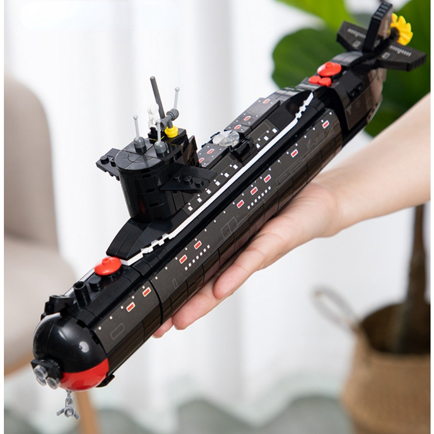 Bộ 515 Mô Hình Tàu Ngầm Chiến Đấu MOC WW2 PLA Loại 094 Jin-Class