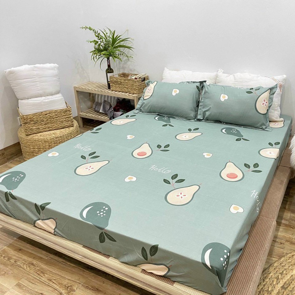 Ga gối giường cotton poly nhập khẩu, vải đẹp,bo chun theo yêu cầu mọi chiều cao đệm | BigBuy360 - bigbuy360.vn