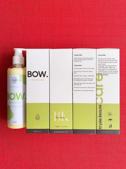 Ủ TÓC BOW Từ lá trà và thảo mộc [Tặng băng đô hoặc cột tóc hoặc kẹp tóc càng cua] | BigBuy360 - bigbuy360.vn