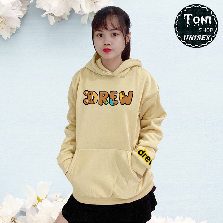 ÁO HOODIE Drew Chữ Cam Nỉ Ngoại Cao Cấp (HD2830 - Full Màu Full Size)