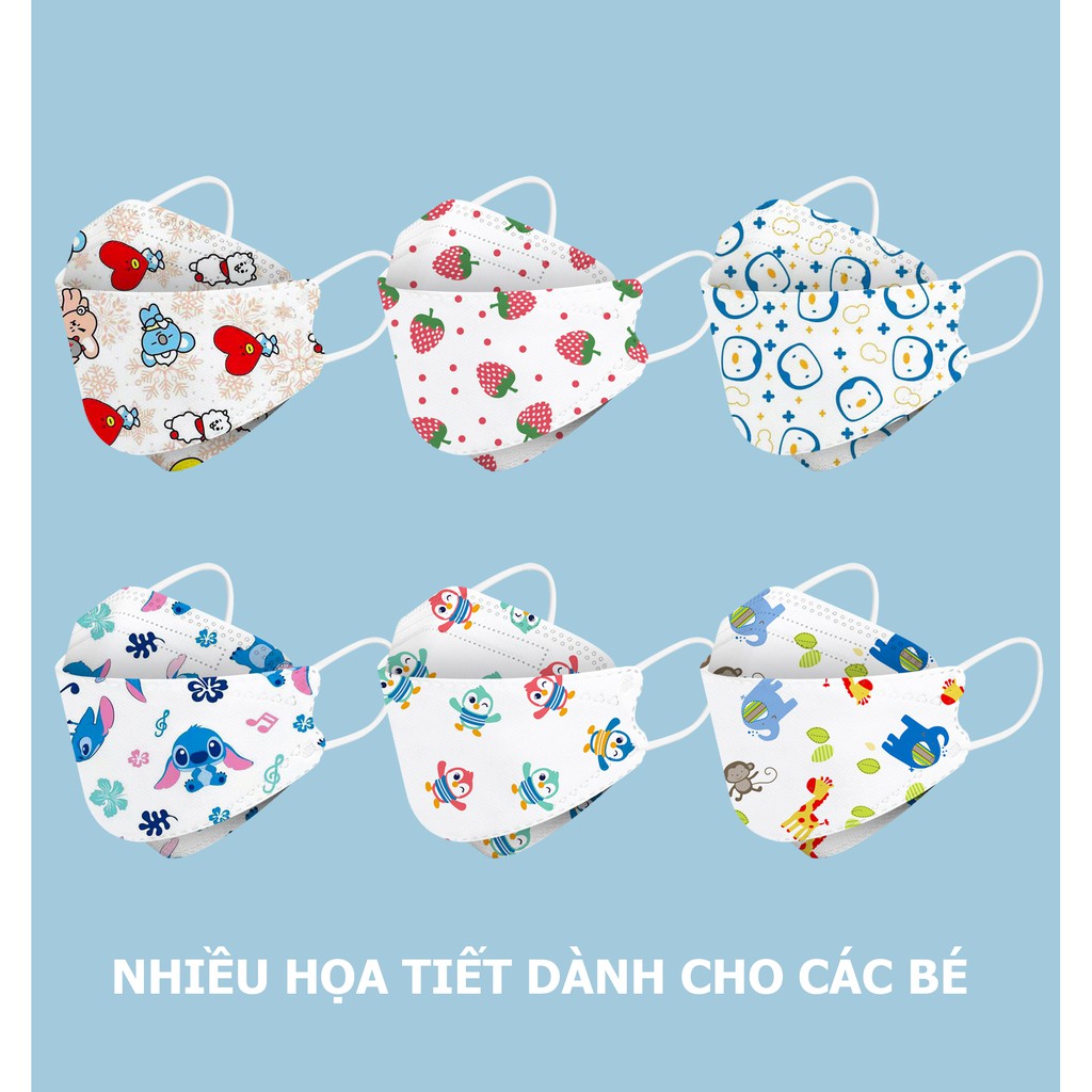 Khẩu trang KN95 DÀNH CHO TRẺ EM chuyên dụng lọc bụi NANO - PM2.5 Micromet, CHỐNG BỤI - VIRUS - KHÁNG KHUẨN KT00001