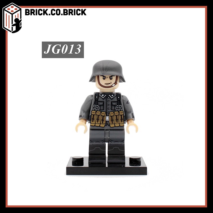 JG LÍNH ĐỨC THẾ CHIẾN 2 - Đồ chơi lắp ráp non lego và minifigures mô hình Army Quân Đội kèm Phụ kiện cực chất