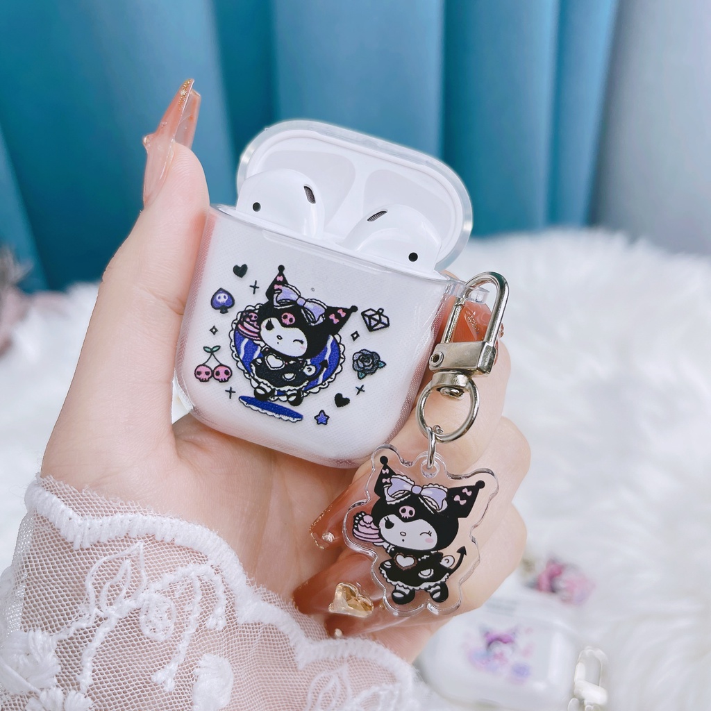 Vỏ Bảo Vệ Hộp Sạc Tai Nghe AirPods3 4 Trong Suốt Họa Tiết Kuromi Dễ Thương 2021 Ốp