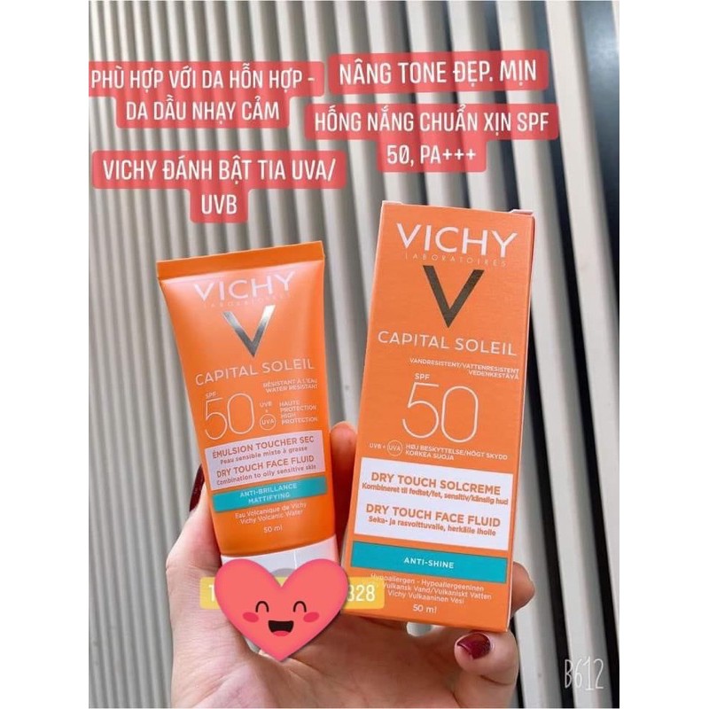 Kem Chống Nắng Vichy SPF 50 Ideal Soleil Emulsion Anti-brillance 50ml