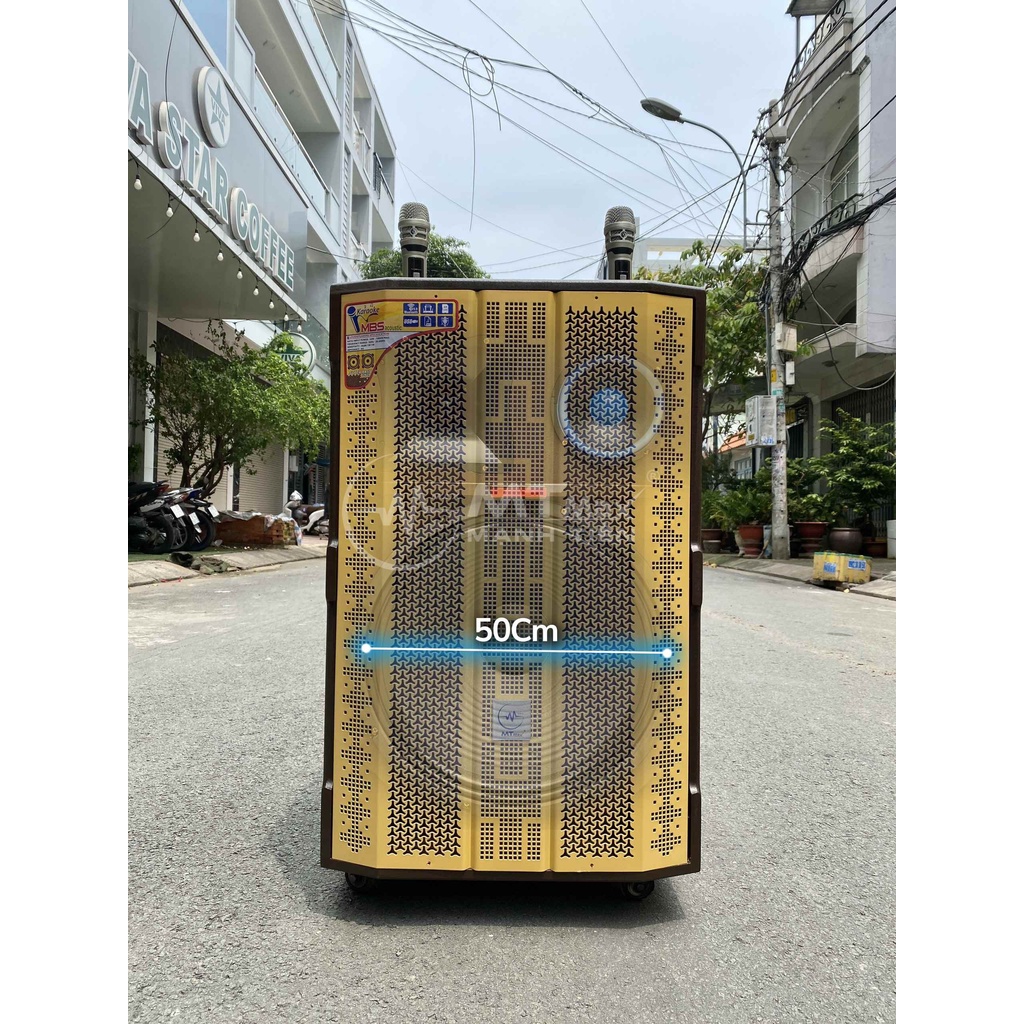Loa kéo karaoke MTMAX BK88 bass 50 công suất lớn 3 đường tiếng kèm 2 micro không UHF echo  reverb chỉnh sẵn EQ siêu hay