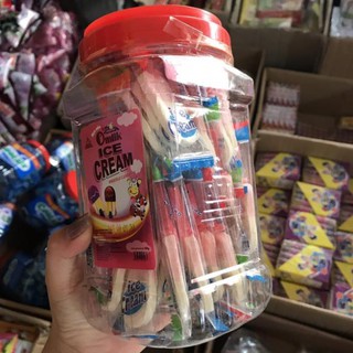 Lọ 40 chiếc kẹo mút hình que kem thơm ngọt