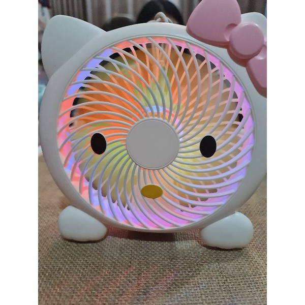 QUẠT TÍCH ĐIỆN MÈO XINH SIZE LỚN 3 CHẾ ĐỘ GIÓ, CÓ ĐÈN, ĐƯỜNG KÍNH 25CM CỰC MÁT