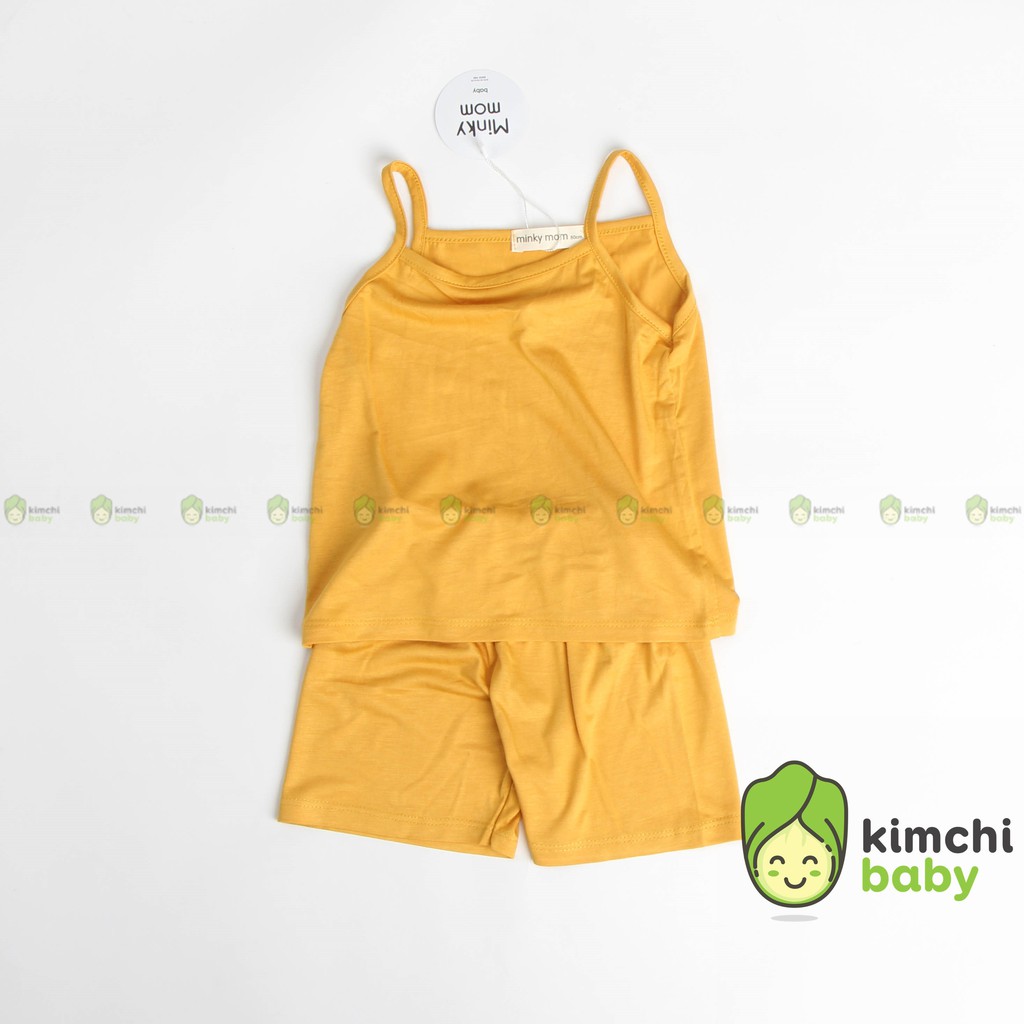 Bộ 2 Dây Bé Gái Minky Mom Vải Thun Lạnh Trơn Basic Mềm Mát, Áo Hai Dây Cho Bé Gái Mặc Hè Thoáng Mát MKM2134