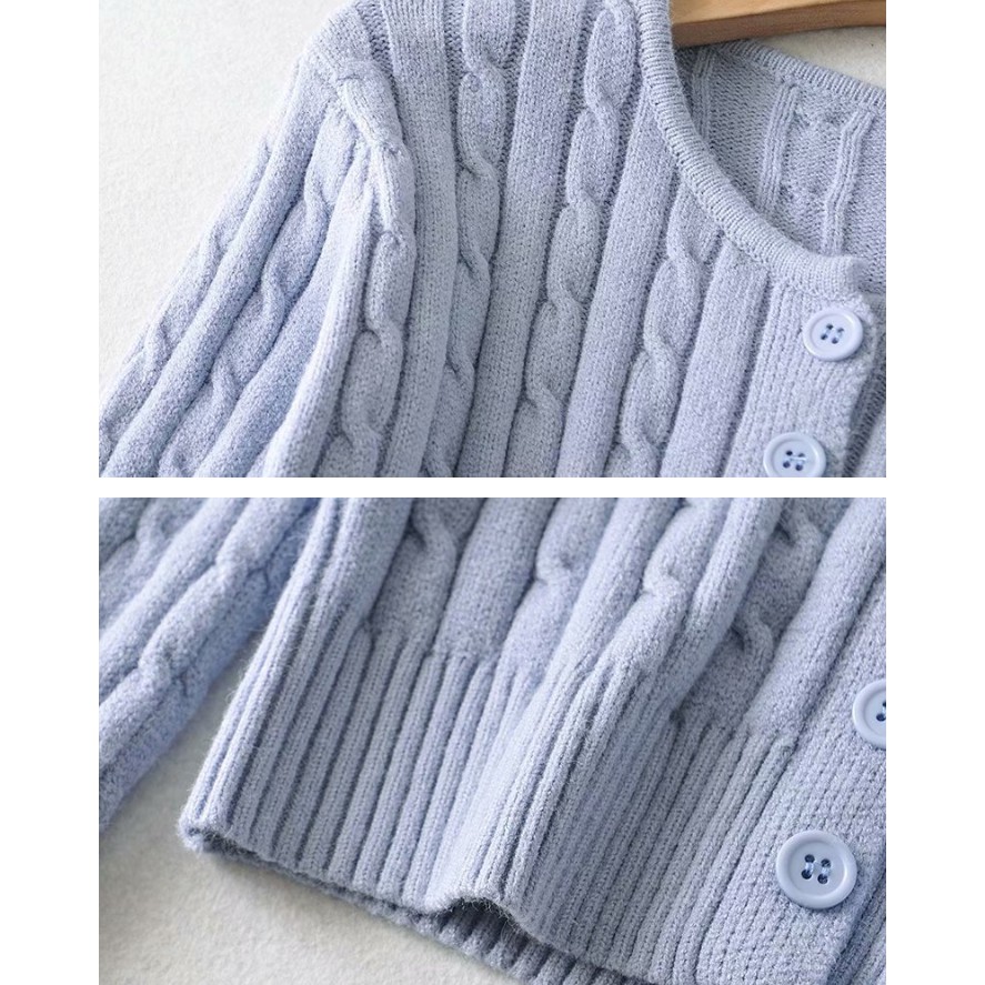 Áo Cardigan Dệt Kim Tay Dài Dáng Ngắn Phong Cách Phương Tây | BigBuy360 - bigbuy360.vn