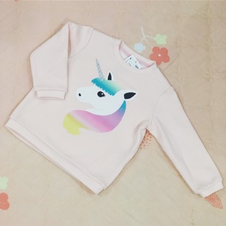 Áo nỉ unicorn hồng cho bé gái