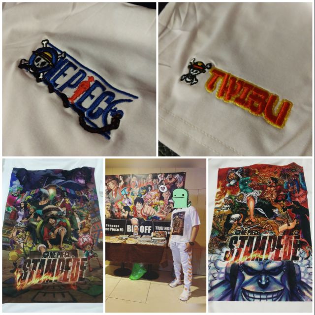 Áo logo thêu One Piece Stampede