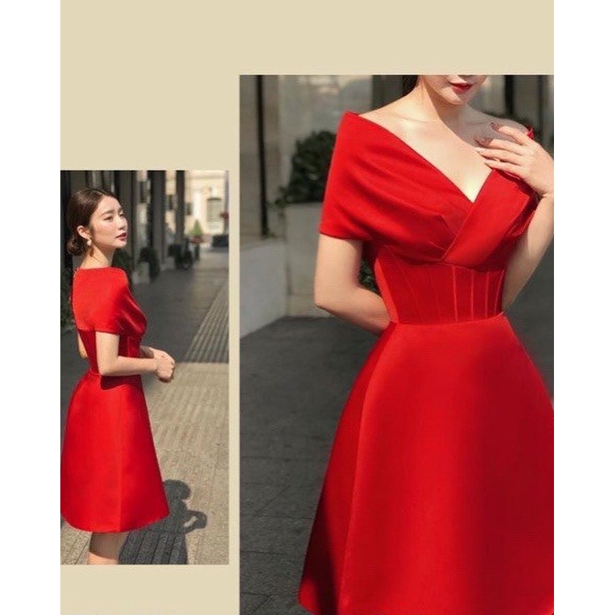 Đầm xoè thiết kế trễ vai cao cấp cực tôn dáng - C.A.T BOUTIQUE