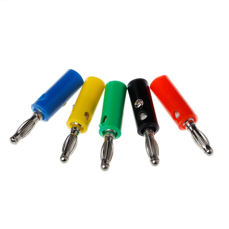 Set 10 Đầu Nối Dây Cáp Loa 4mm 5 Màu Hình Chữ o