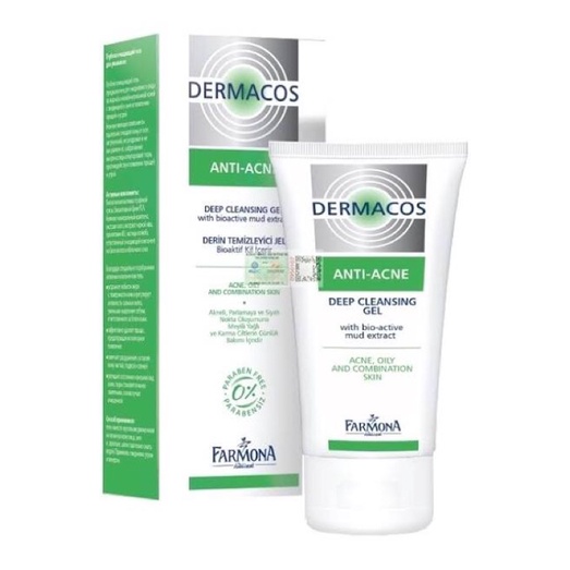 Farmona Dermacos Anti Acne Deep Cleansing Gel - Sửa Rửa Mặt Dermacos Giảm Viêm, Giảm Nhờn Da 150ml