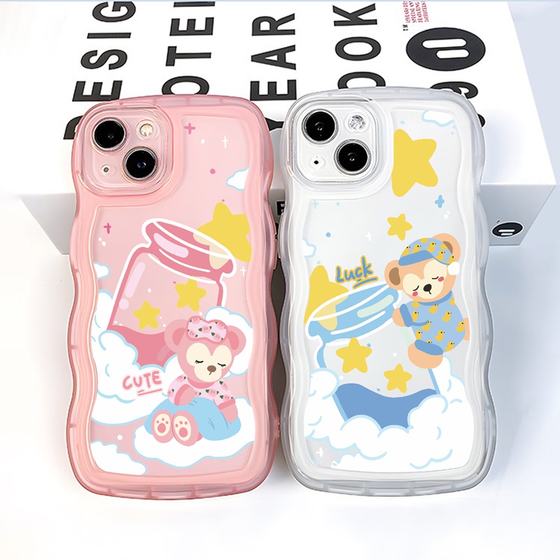 Suntaiho Ốp lưng Suntaiho Ốp lưng iphone Ốp Điện Thoại silicon trong suốt hình gấu thích hợp cho Iphone 13 Pro Max X Xs Max Xr 12 11 Pro Max Se2 7 8+