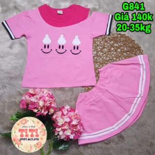 Bộ đầm thun lệch vai