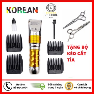 Tông đơ cắt tóc Huaerbo F10 tặng pin sơ cua và bộ kéo cắt tỉa tóc - Tăng đơ cắt tóc chuyên nghiêp pin trâu