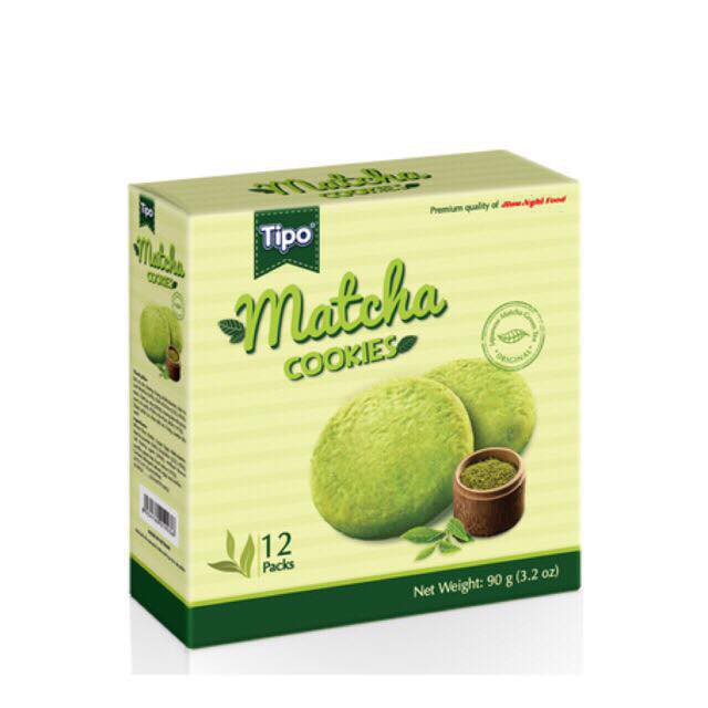 BÁNH TIPO MATCHA TRÀ XANH 12 BÁNH- HỘP 90G