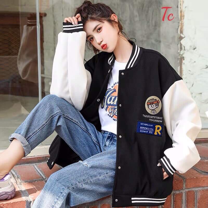 Áo Khoác Bomber Nam Nữ Form Rộng Chất Nỉ Bông Dày Dặn Unisex