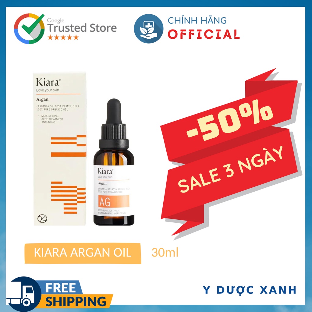 Mua [Chính Hãng] KIARA ARGAN OIL, 30 ml, Dầu dưỡng ẩm mịn da mờ thâm cho người lớn - Y Dược Xanh