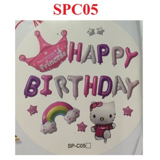 THANH LÝ NGHỈ BÁN - Y Hình - SPC05 - set bóng trang trí sinh nhật mẫu Kitty