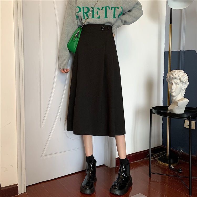 Chân Váy Dài Xếp Li Xéo Có Nút Lưng Cao 4 Màu Thời Trang Hàn Quốc | Smide Clothing