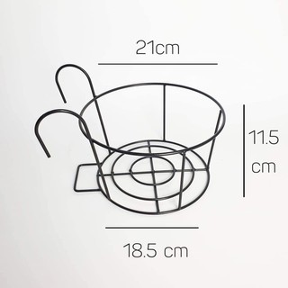 giỏ sắt treo chậu hoa ban công