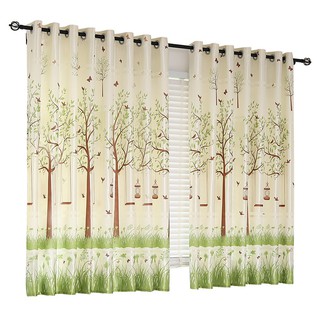 Rèm cửa voan hoa thời trang Hàn Quốc kích thước 200cm x 150cm