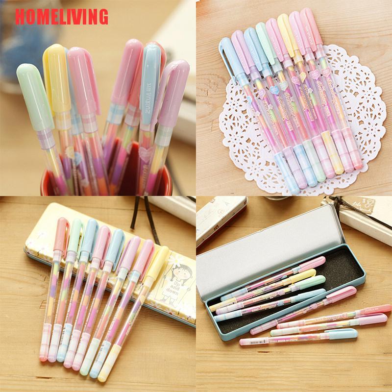 Bộ 2 Bút Đánh Dấu 6 Bút Bi Thiết Kế Dễ Thương Tiện Dụng