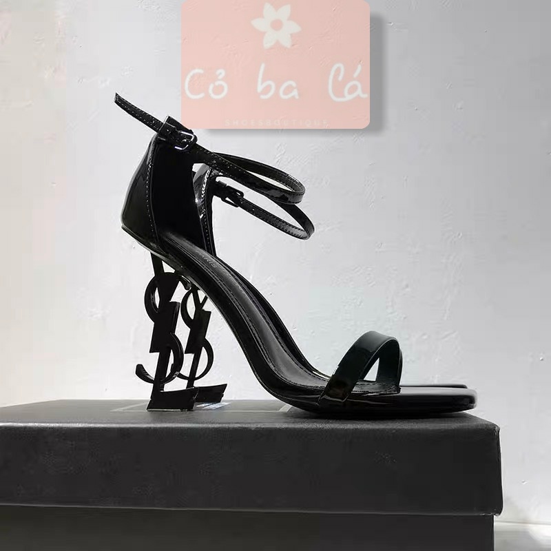 SANDAL CAO GÓT COBALA SHOES - GUỐC NỮ QUAI NGANG MẢNH BÓNG - GIÀY THỜI TRANG MŨI VUÔNG 9 PHÂN G22062400
