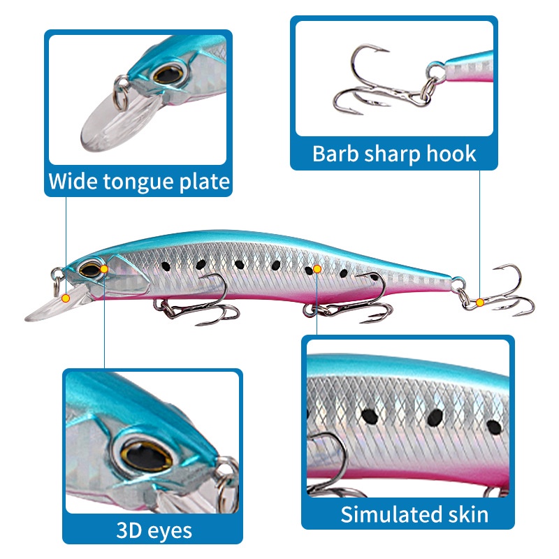 Mồi Câu Cá Giả Trọng Lượng 15g / 14.6cm