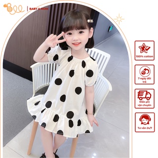 Váy cho bé gái BEEBABY, váy công chúa, váy chấm bi, đầm cho bé gái size từ 7-25 kg