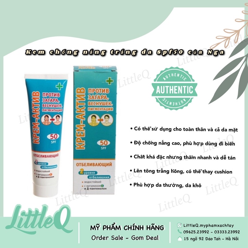 kem chống nắng trắng da spf 50 Nga