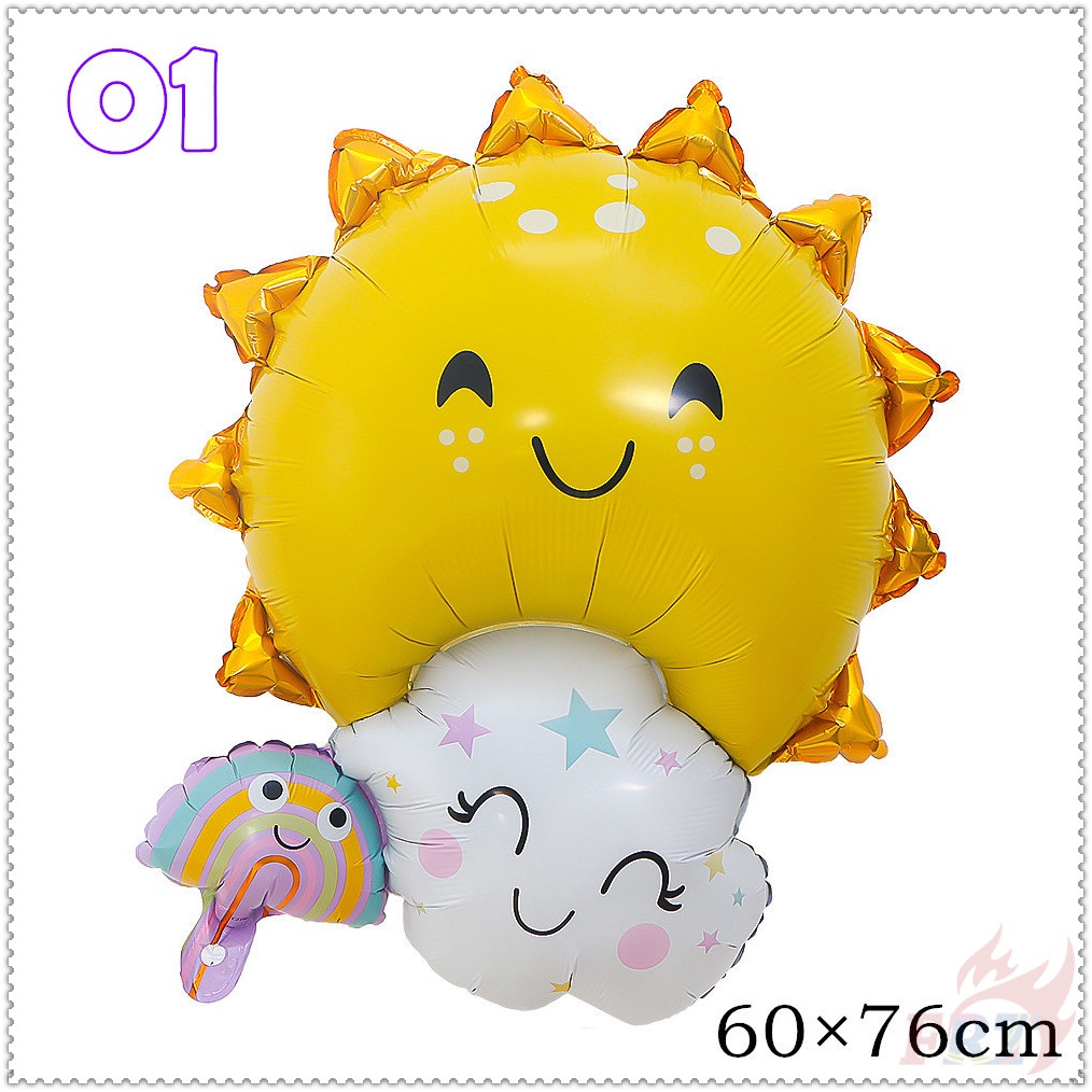 1 bong bóng lá nhôm hình mặt trời/mặt trăng/ngôi sao kích thước lớn trang trí tiệc sinh nhật