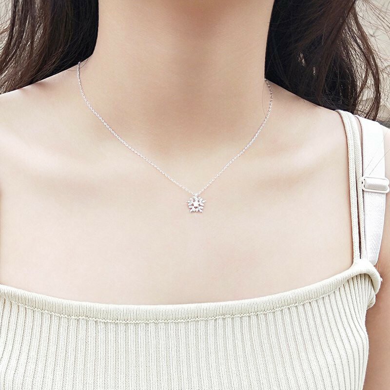 Dây chuyền bạc , vòng cổ bạc hình hoa tuyết