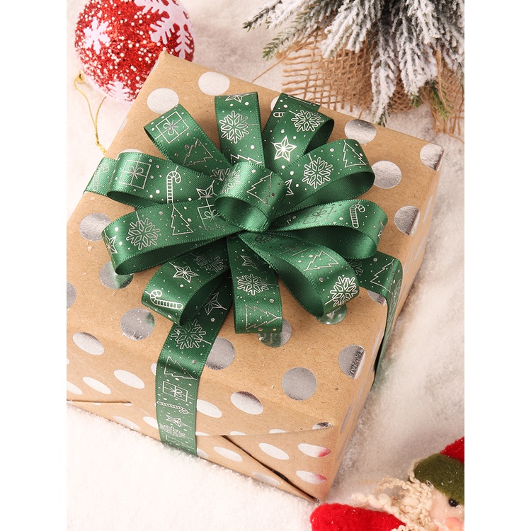 Dây Ruy Băng Thắt Nơ Noel Giáng Sinh Decor Gói Quà