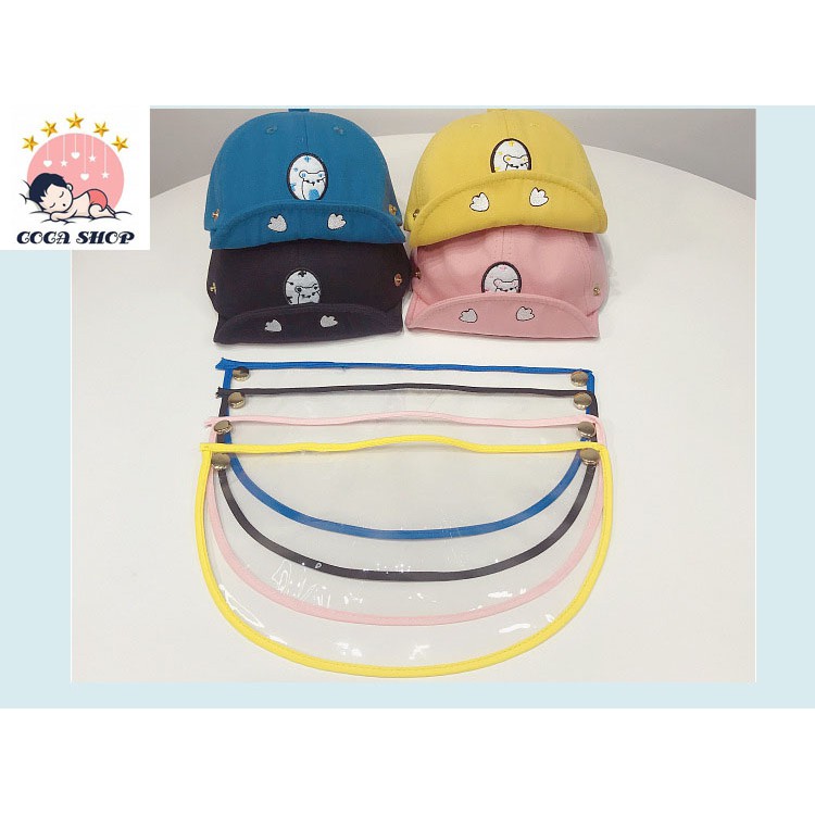 Mũ Bóng Chày Chống Giọt Bắn Cho Bé, Mũ Chắn Bụi Cho Bé Trai Bé Gái Loại 1