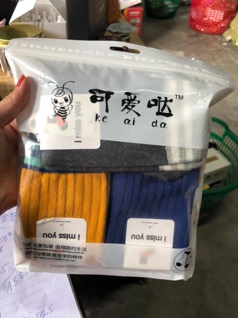 Sỉ túi 6 đôi tất đùi hàn quốc cho bé